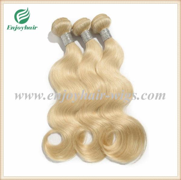 Peruvian 5A virgin remy hair weave , color 613# Body wave 10''-26''length