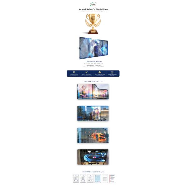 P3.91 Indoor Outdoor LED Video Wall Advertising Screen The Ultimate Solution for Displaying Dishes in Shopping Stores