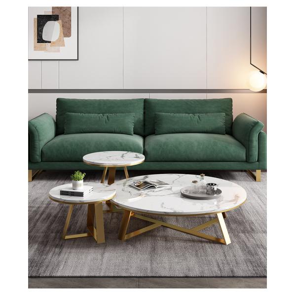 Круглый чайный стол из нержавеющей стали, подходящий для средних комнат