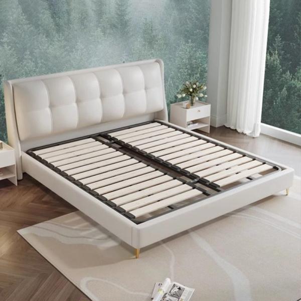 Foldable Metal Pine Wood Platform Bed Frame with Minimalist Design Tool Free Setup High Sturdy Steel No Box Spring Needed