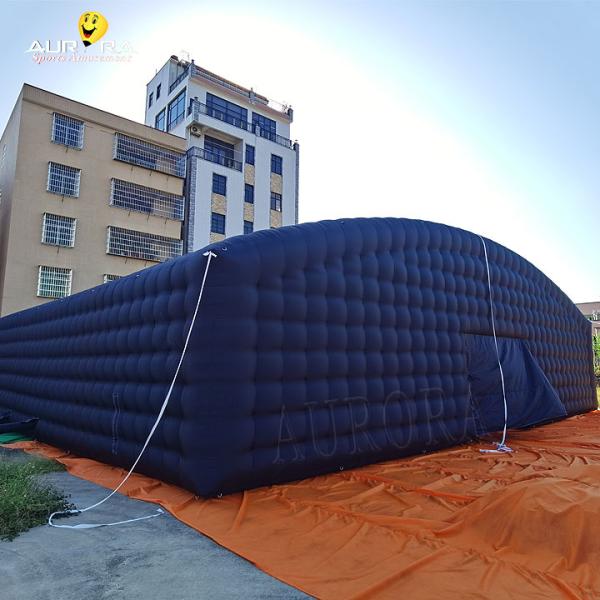 Outdoor 5m Diameter Inflatable Nightclub Tent Large Black Disco Party Tent