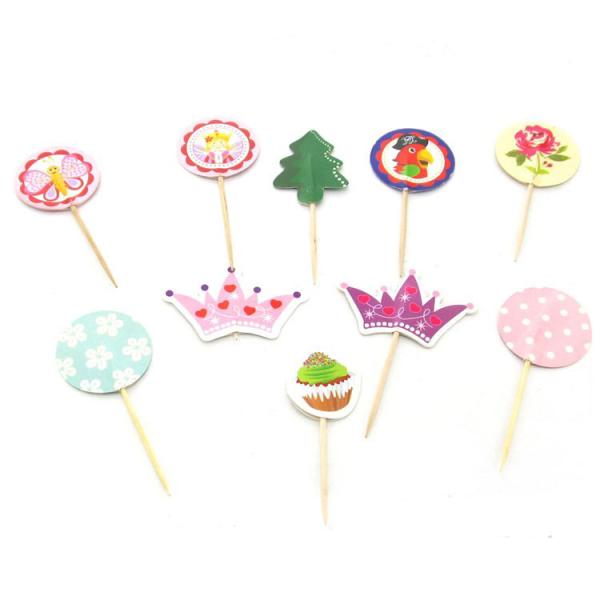 CMYK Printing Baking Cake Birthday Paper Cupcake Topper