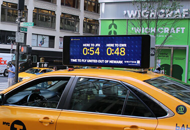 Display LED de publicidade de automóveis P6 Multifuntcional ao ar livre Display LED de sinalização de mensagem de táxi