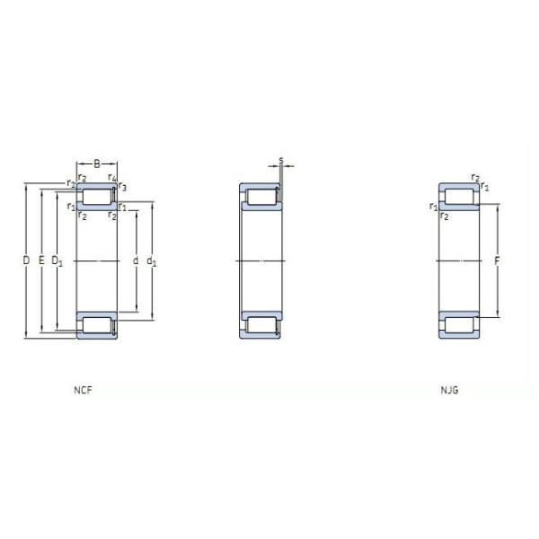 NCF 3007 CV Full Complement Cylindrical Roller Bearings Rollway Bearing Single Row