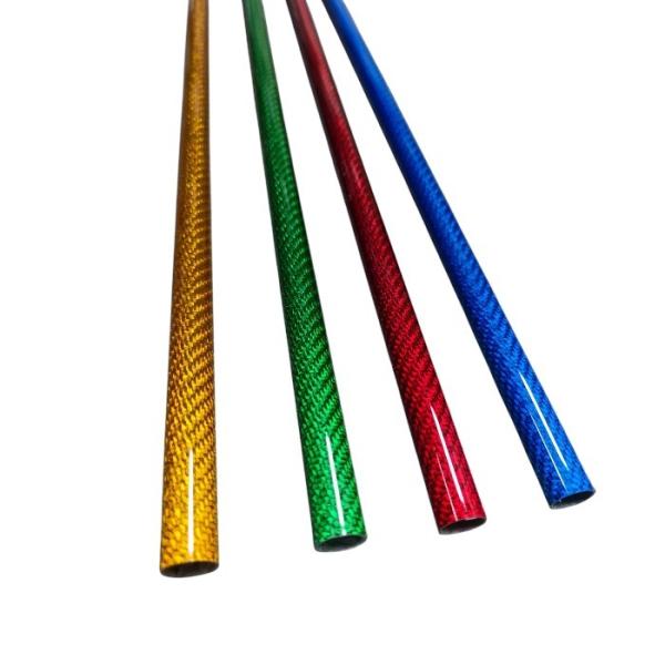 High Intensity Colored Wrapped Carbon Fiber Tube 3K Twill