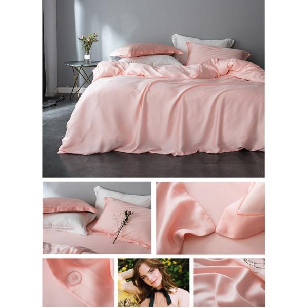 Домашний набор постельного белья Oeko-tex Сертифицированный линзовый тенцель Покрытие одеяла и мягкое шелковое постельное белье