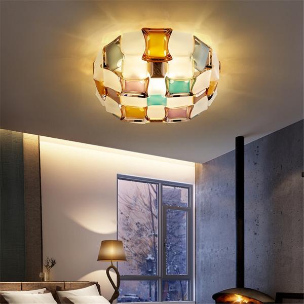 Italy Design Colorful Pvc Lattice Led Ceiling Light Creative Living Room Mida Wall/Ceiling Light(WH-OR-218)