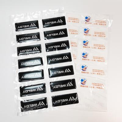 Etiquetas adesivas lustrosas personalizadas da resina de cola Epoxy das etiquetas da cola Epoxy 3D