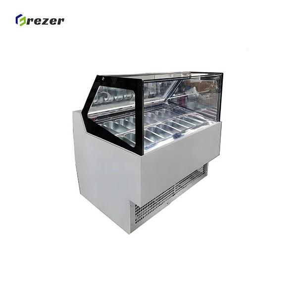 220V Ice Cream Display Cabinets 1000L Commercial Ice Cream Freezers