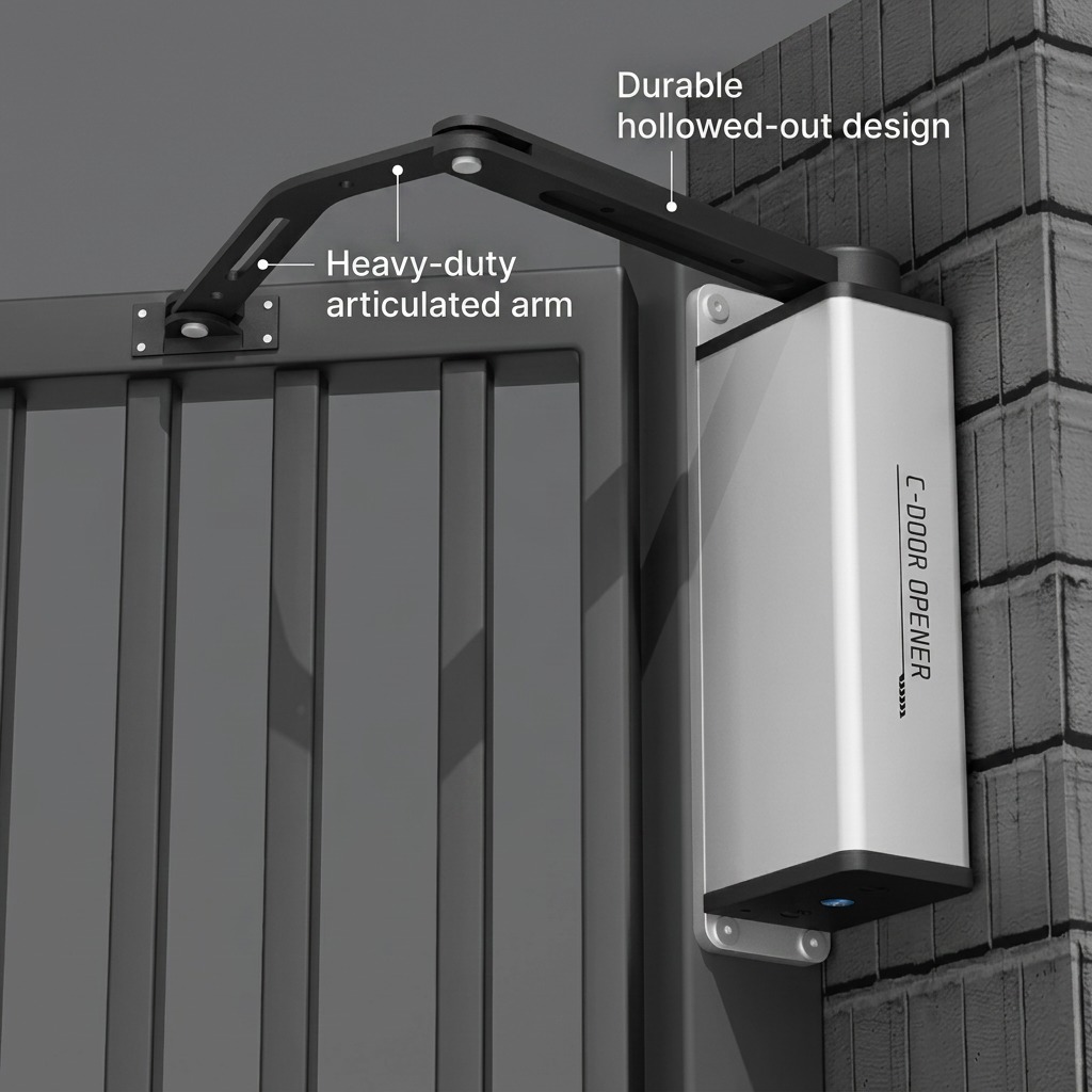 Aluminum Alloy Swing Gate Opener DC Brushless Motor 300kg Load Capacity For Hotel / Commercial Doors