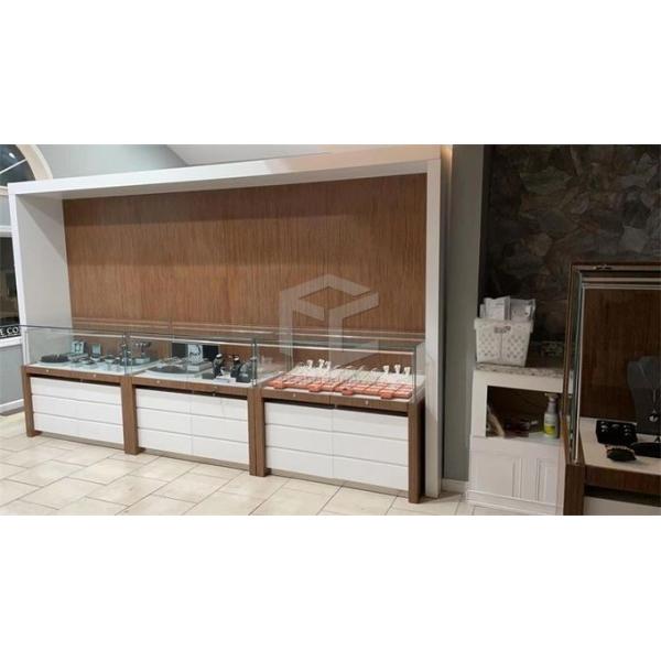 MDF Approval Jewelry Display Showcase Led Lighting Jewelry Shop Counter