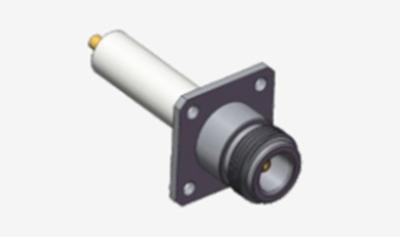 N Female RF Coaxial Connector 4-hole Flange with Long Microstrip