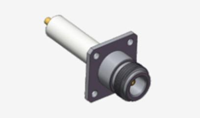 N Female RF Coaxial Connector 4-hole Flange with Long Microstrip