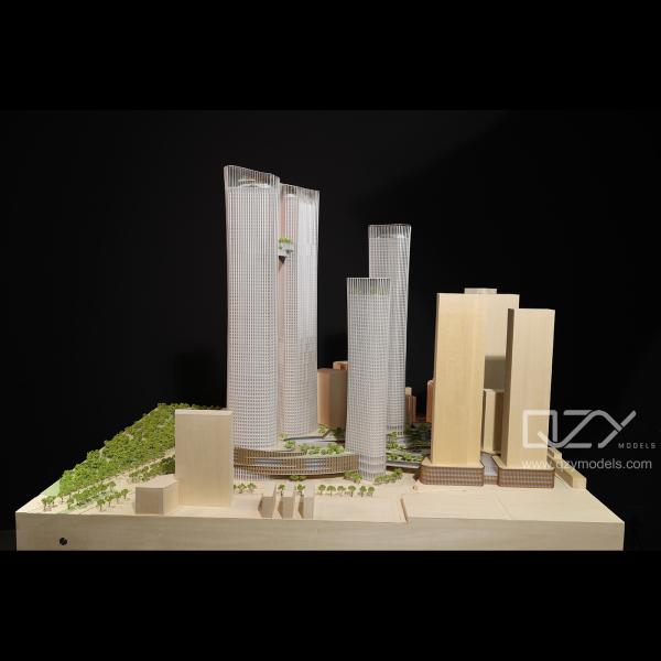 KPF 1:500 L.GEM Baishizhou arranha-céuCidade Modelos em escala Edifício Complexo Comercial