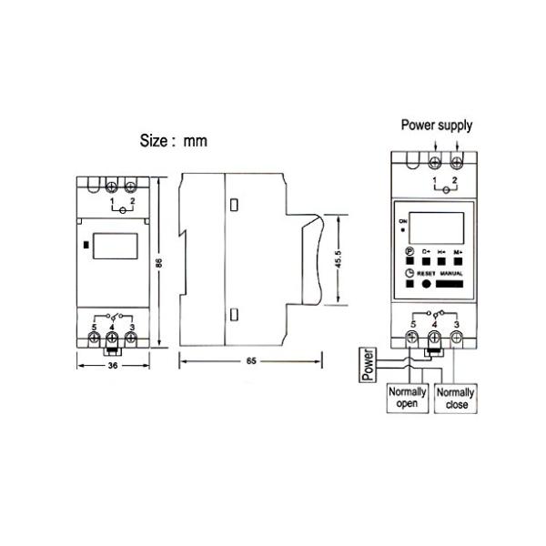 AHL15A DC 12V 16A Programmable Digital Timer Relay Switch