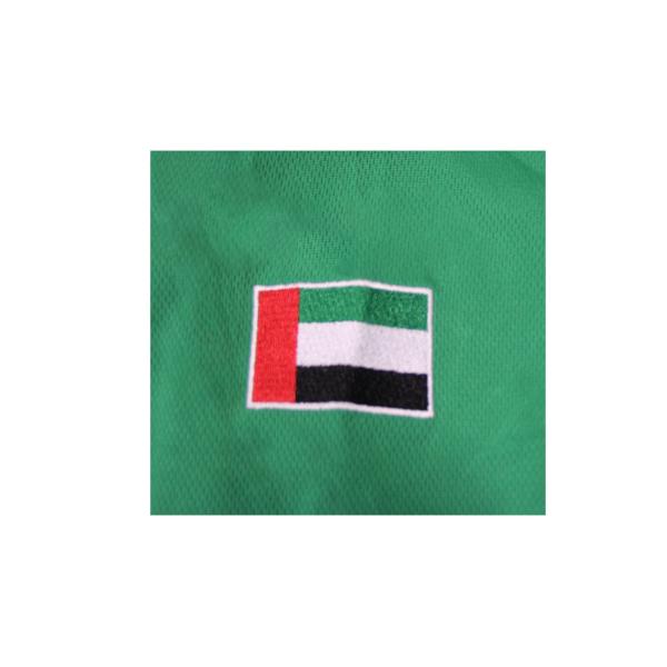 Рубашки рукава зеленых людей 180gsm длинные с воротником отворотом вышивки