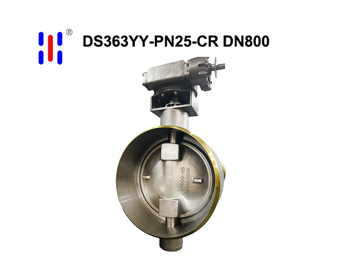 Refrigeration Industry PN25 Triple Offset Butterfly Valve CR Steel DN800 Butt Weld Hard Seal 