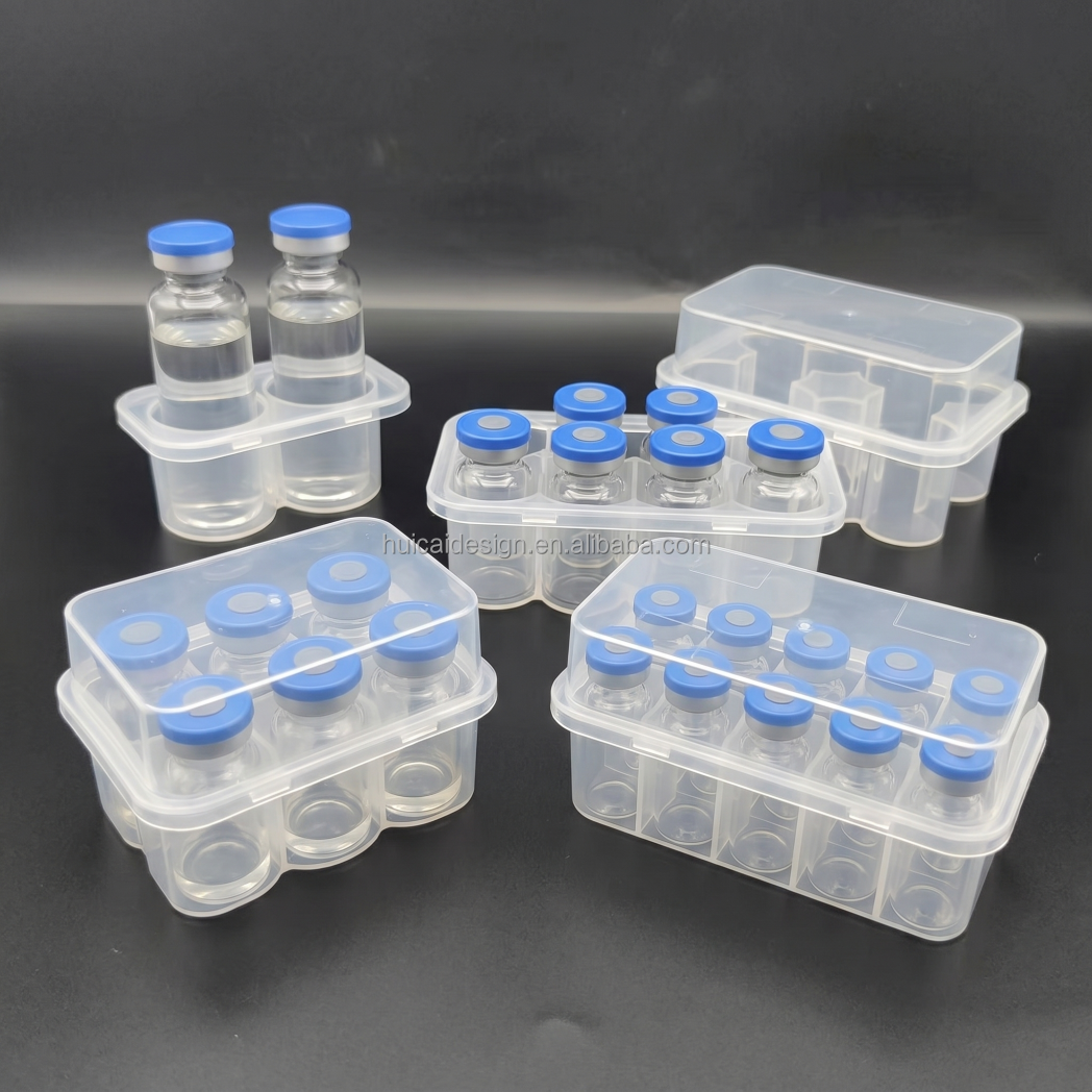 Wholesale 3ml 5ml 10 ml Transparent Freeze-dried Powder Vaccine Storage Plastic Box pp Vials Box Peptide Case Container