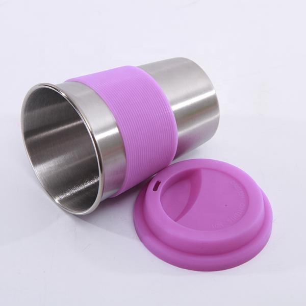 чашка Thermos нержавеющей стали кофе 8oz 12oz 16oz Stackable с крышкой силикона