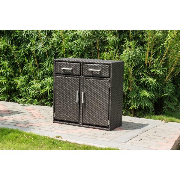 Classic Design Furniture 100% Handwoven Outdoor Tall Table and Chair Set with Waterproof/Sunproof/Durable Function