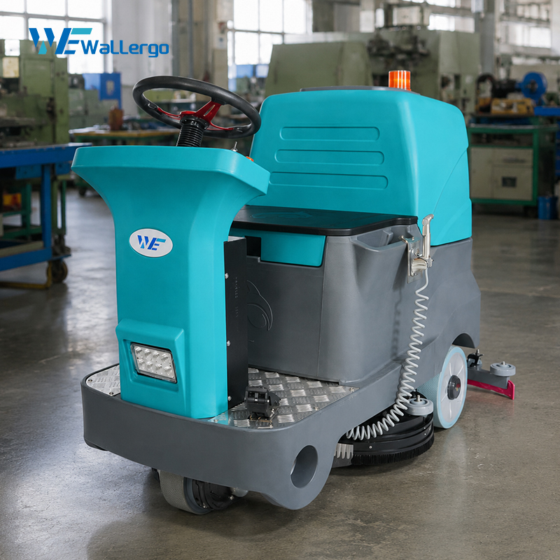 Industrial Floor Cleaning Machine Battery Powered Electric Ride on Cleaning Machine for Warehouse Parking Lot