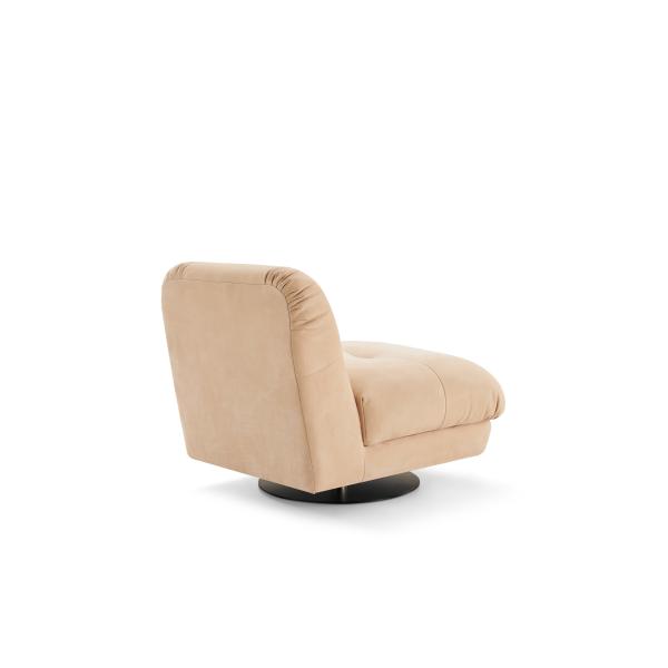 High End Hotel Lobby Furniture Simple Frosted Leather Swivel Single Lounge Chair