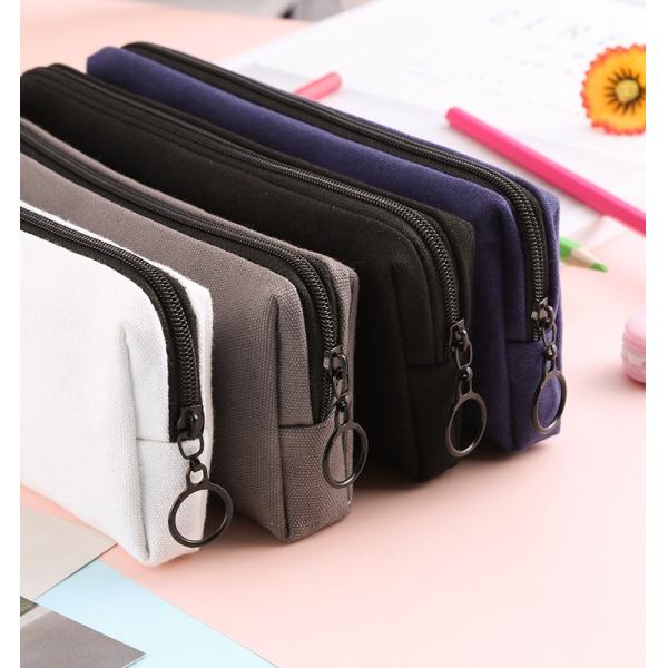 Customized Logo Acceptable Fashion Cartoon Canvas Pen Bag for Junior High School Pupils