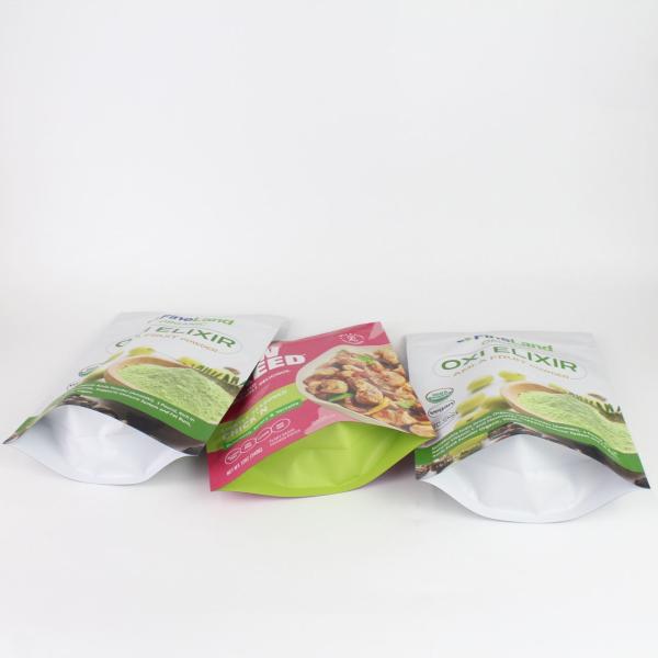 Customized Digital Printing Anti Odor Polyester Film Food Packaging Bag With Zipper, Used For Snack And Coffee Powder Products