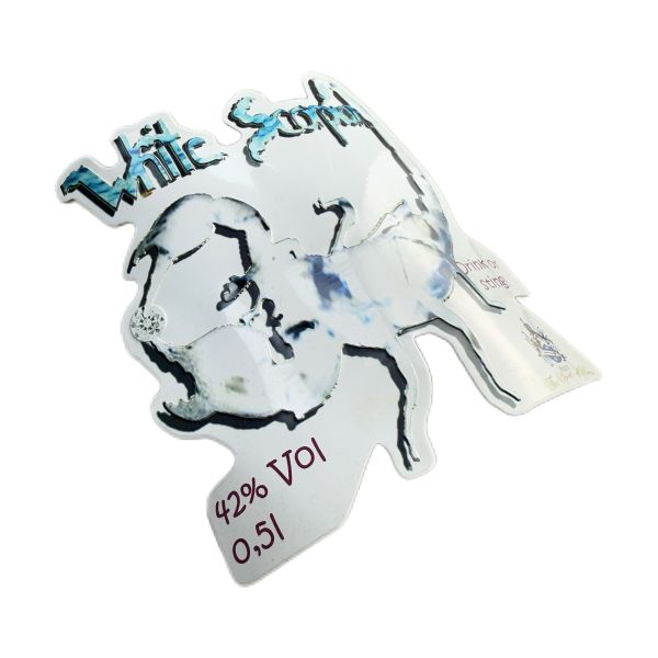 Customized Metal Bottle Tags Arc Shaped Aluminum Bottle Labels Durable