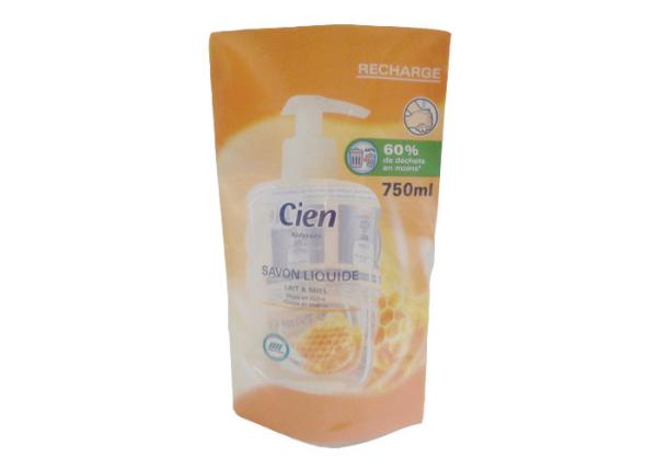 750ml Personal care Stand Up Pouches Bottom Gusset Three Side Sealed