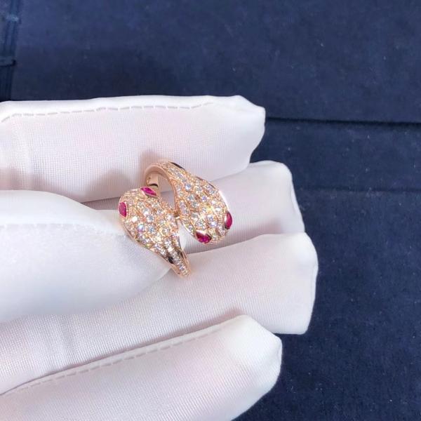 Bvl Serpenti Seduttori Ring High-End Fashion New Style 18K Gold Jewelry Natural Diamond Ring Fine Jewelry