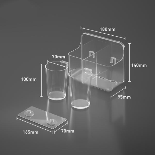 всасывание стены держателя зубной щетки держателя чашки WGO зубной щетки широкой собственной личности 32cm слипчивое