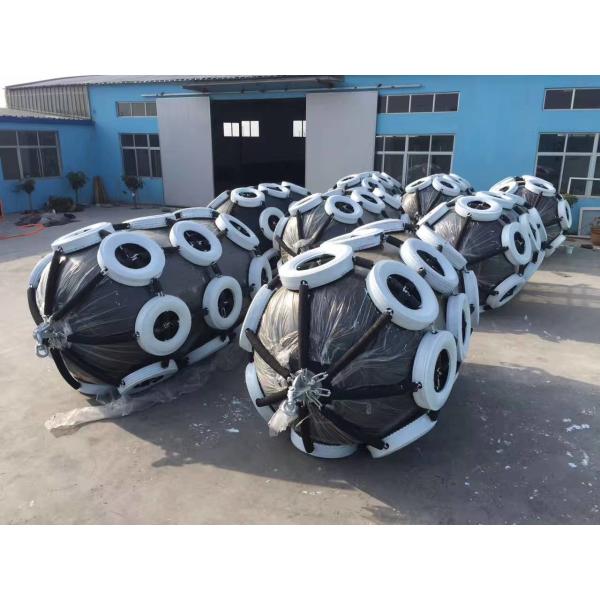 1.7*3m Standard Deflatable Pneumatic Rubber Fender White Tyres For Boat And Ship
