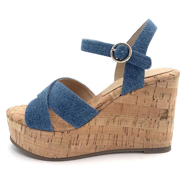 Wedge High Heel Stylish Sandals , Ladies Heeled Sandals For Party Cocktail