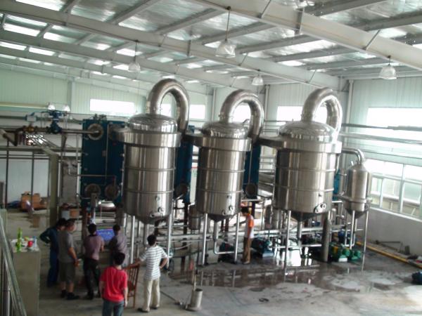 High Speed Fruit Juice Processing Line Scraper Film Evaporator Environmental Protection