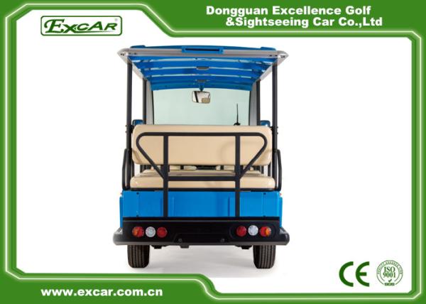 Blue 11 Seater Electric Sightseeing Car With 72V 7.5KW KDS Motor