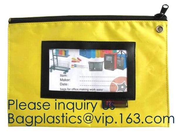 Secure Deposit Utility Zipper Coin Bag Small Makeup Pouch Promotional Zipper Custom Bank Deposit Bag, bagease, bagplasti