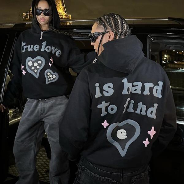 Unisex Men's Hoodies Customized Labels Hooded Cotton Fleece Pullover with 3D Puff Print