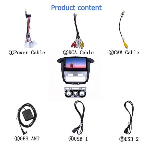 9 polegadas 2din Android 10 Sistema TFT TN Screen Full Touch Screen Car Radio Para Toyota Innova Auto Manual AC 2008-2014