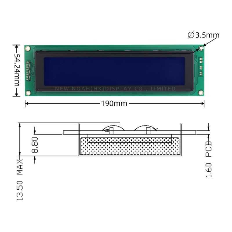 Blue Film White Letters 4004A2 ST7066U With LED Backlight Display Screen 4004 Character LCD Module Display 