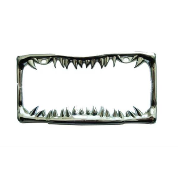 Crocodile Mouth Style Metal License Plate Frames Crack And Corrosion Resistant