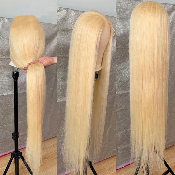 22 613 HD louros atam completamente perucas do cabelo humano nenhuma separação