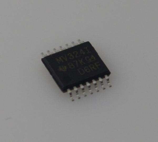 LMV324IPWR Quad Op-Amp à faible coût avec sortie rail-to-rail 1.1MHz Largeur de bande faible IQ (24μA/amp) 2,7-5,5V Opération Petit paquet TSSOP-14 -40°C à 125°C Portée Protection ESD et rejet EMI élevé