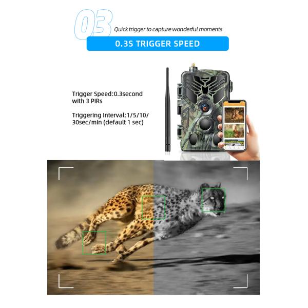 Mini Trail Camera Hunting HC-810LTE Outdoor Wildlife IP65 Waterproof Wireless System Night Vision Camera