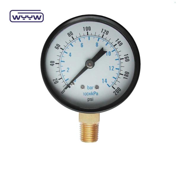 bom preço caixa de aço preto tubo de borda 100mm manômetro de pressão ms caixa de fio de latão M20x1.5 ou 1/2 BSP