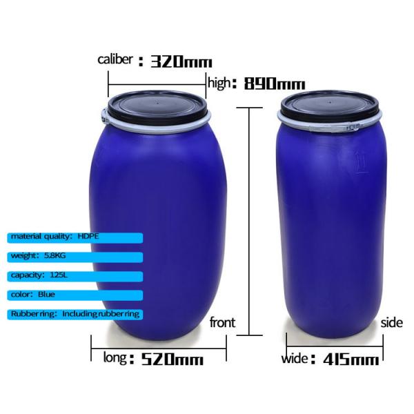 Химикат бочонка фланца рта 50~200 Kg большой сгустил бочонок обруча круглого утюга