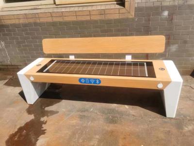 Modern Urban Furniture Smart Solar Bench with LED Lights for Park, seaside and community