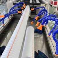 Línea de producción de tuberías onduladas de plástico Maquinaria de extrusión de tubos de conducto eléctrico de tuberías flexibles