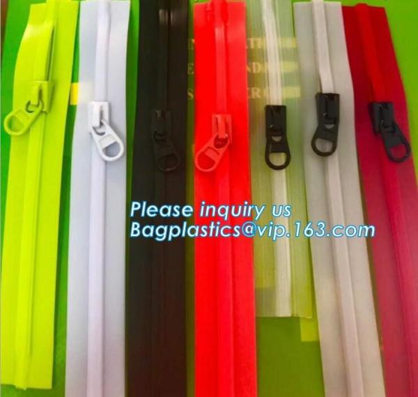 promotional nice design t slider 100% airtight tape waterproof zipper, Double Sliders Airtight Waterproof Zipper, TPU ec