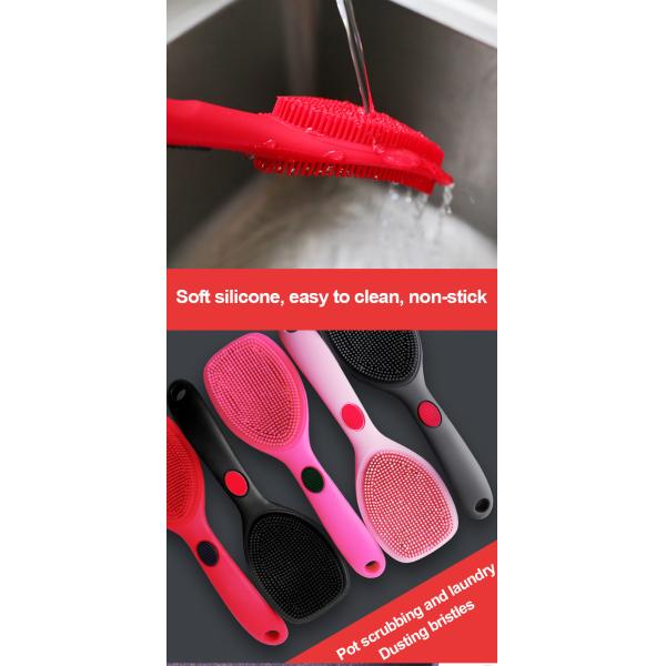 Анти- щетка Dishwashing кремния деформации с длинной ручкой